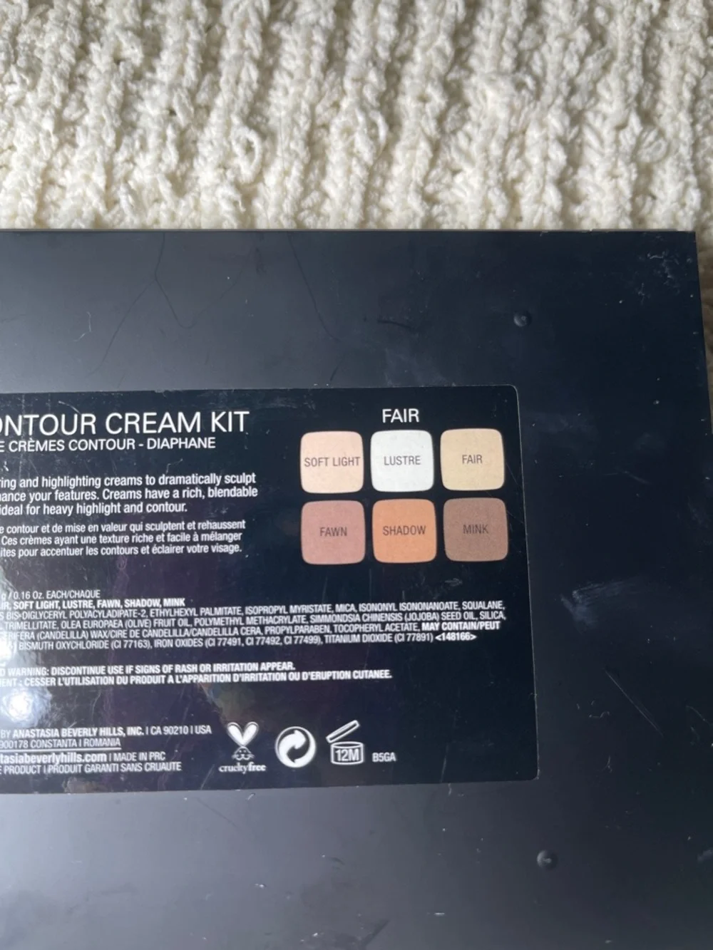 Anastasia Cream Contour & Highlight Palette - Beige, Ivory, Warm Brown